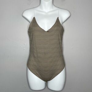 GAZE Striped Bodysuit Size Small